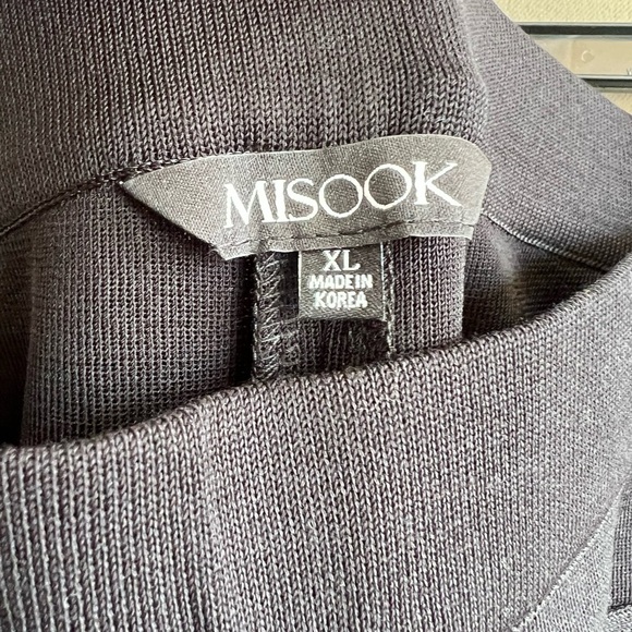 Misook Black Straight Leg Knit Pants XL NWT - Picture 3 of 5